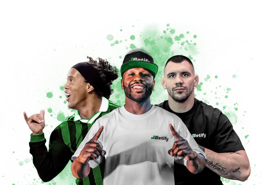 Visuel de marque Betify avec ses ambassadeurs sportifs